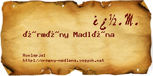Örmény Madléna névjegykártya